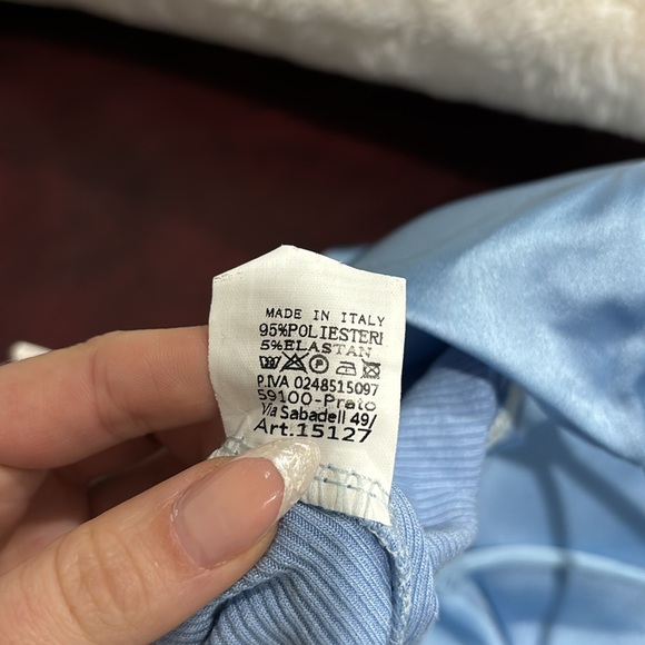 Blue ribbed/satin bodysuit new with tags - Picture 5 of 5